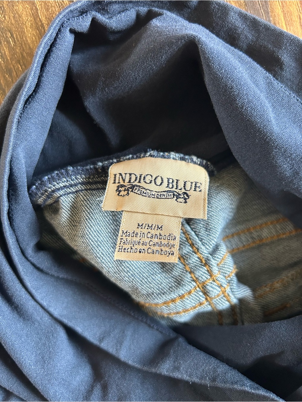 Maternity Denim Jean Shorts Lot Full Panel Medium 8-10 - Picture 8 of 10